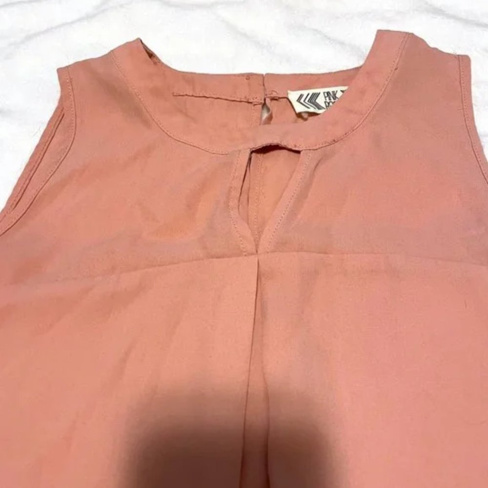 Pink Rose Pink Tank Top with Keyhole - Picture 2 of 5